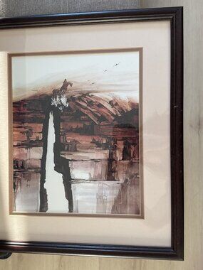 FRAMED Michael Atkinson Vintage Southwestern Print Cowboy Mountain Art Decor